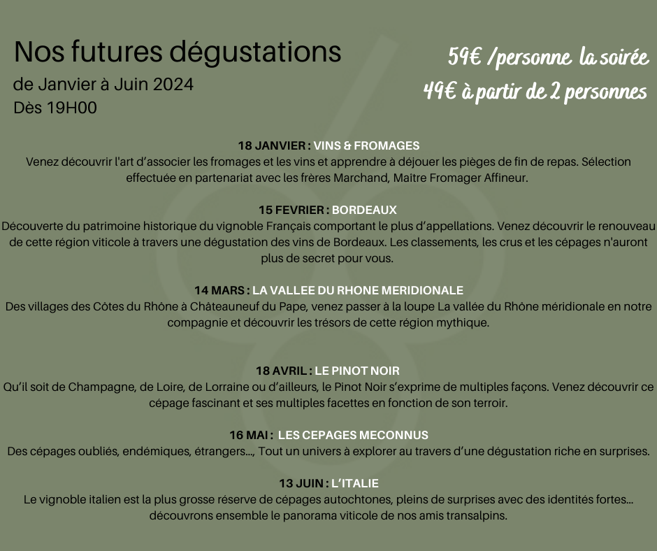 Le programme des soirées &#8220;dégustation&#8221; est disponible ! Thionville