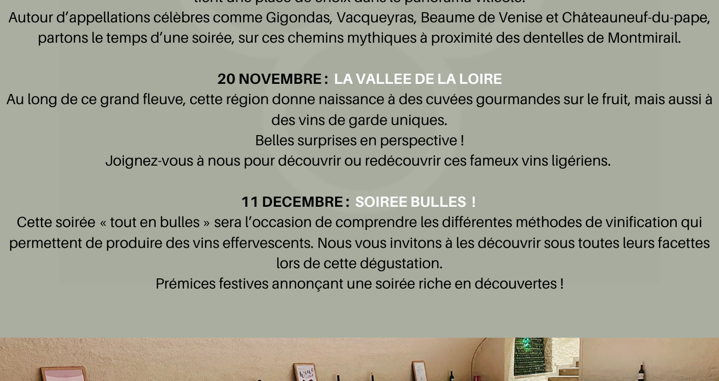 Programme des dégustations de juillet à décembre 2025 Amnéville