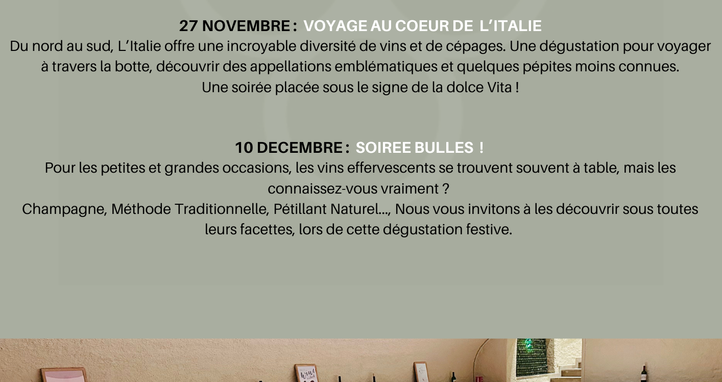 Programmes des d&eacute;gustations de novembre et d&eacute;cembre 2026 Fameck
