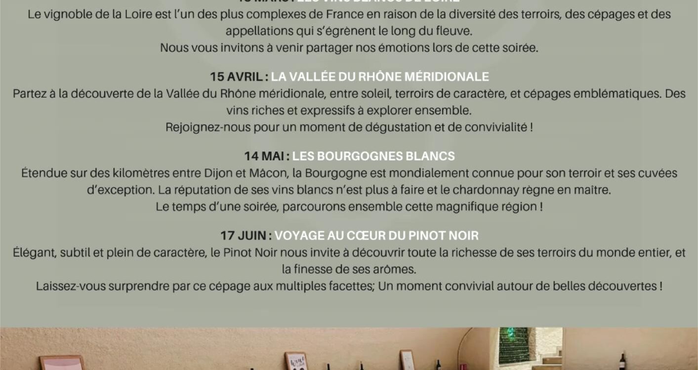 Programme de d&eacute;gustation de janvier &agrave; juin 2027 Maizi&egrave;res-l&egrave;s-Metz
